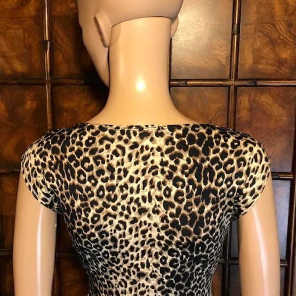 Leopard Print Drape Front Top - image 7